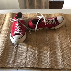 slightly used red converse